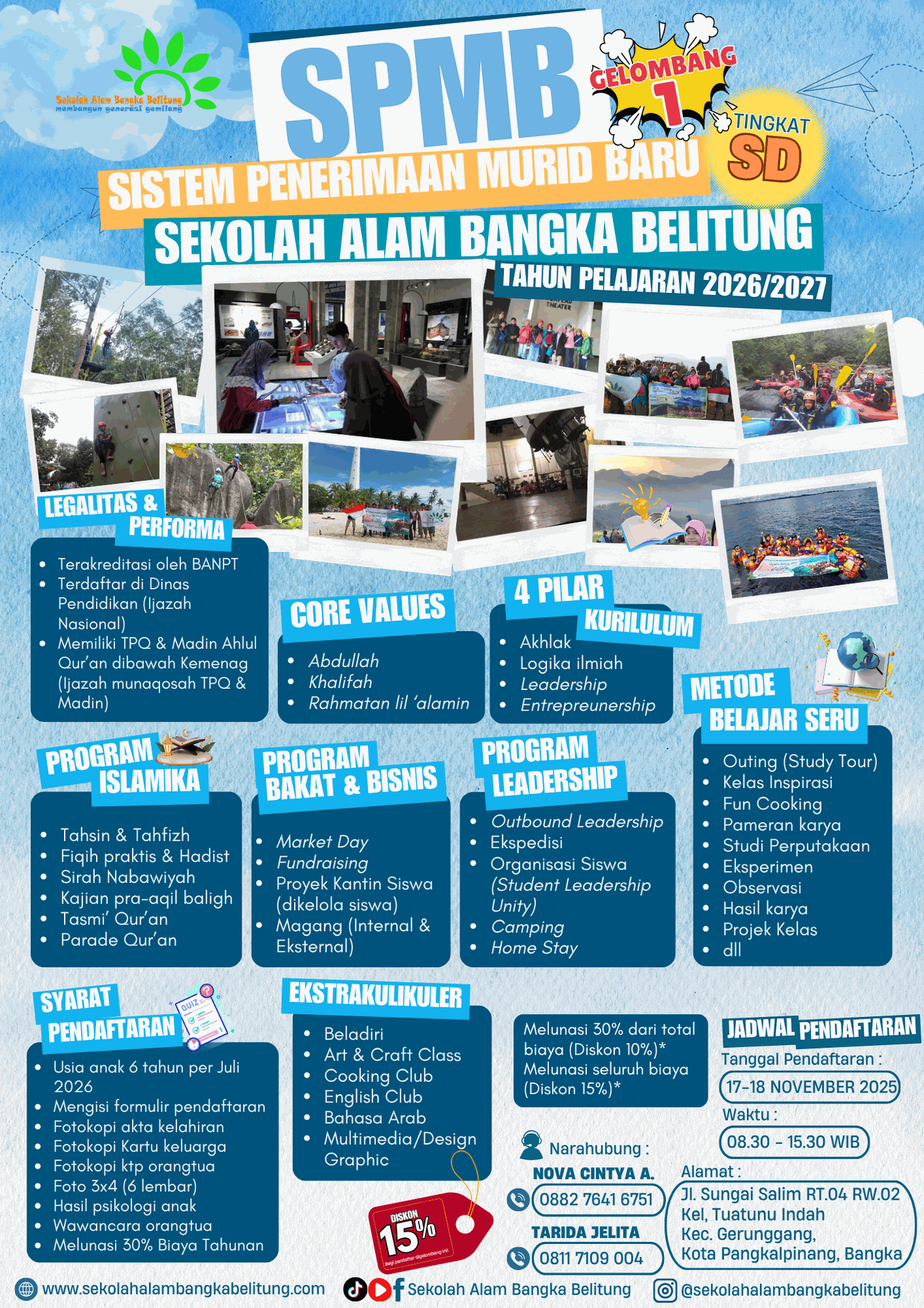 SPMB SD Tahun 2026/2027 Gelombang 1