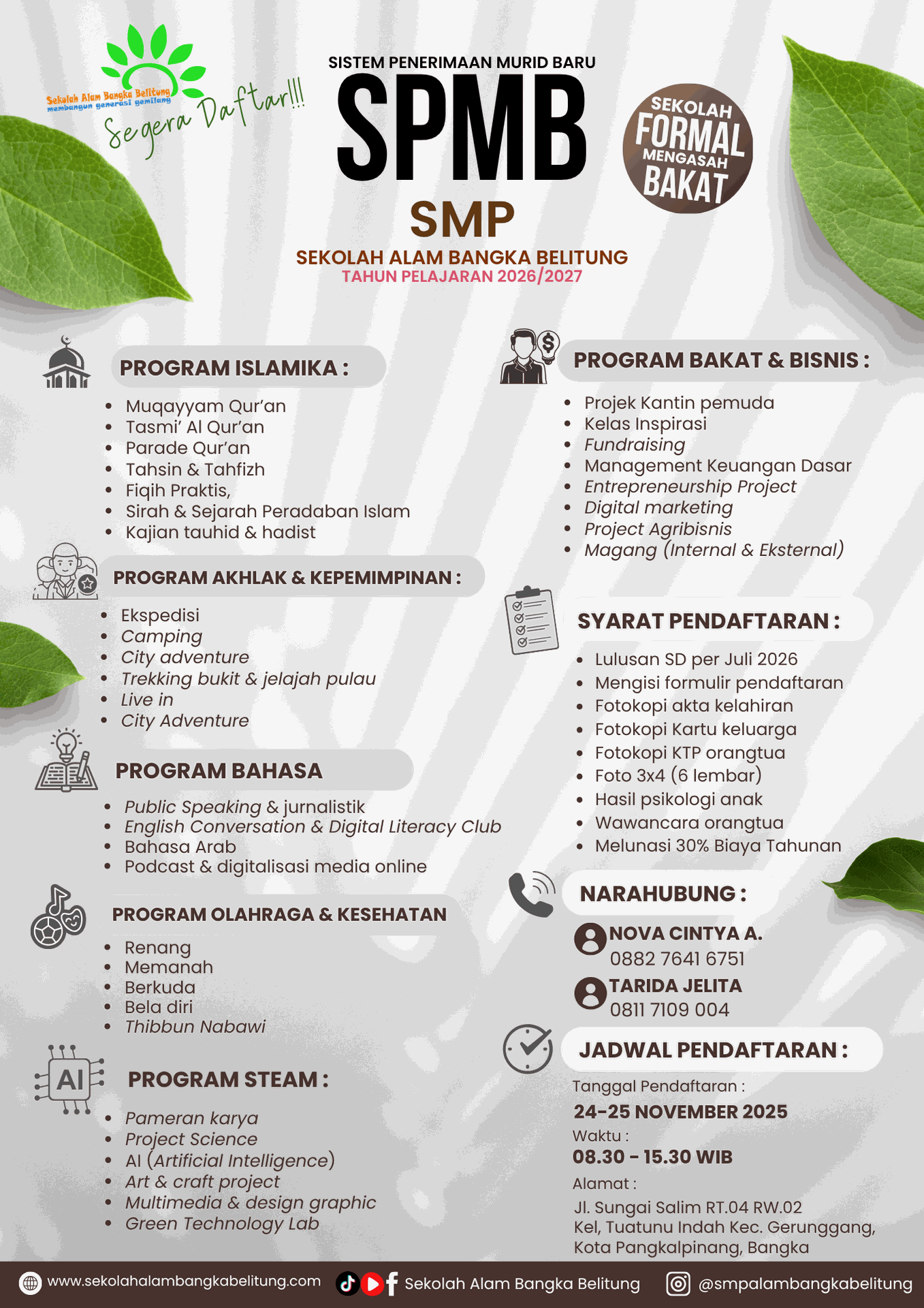 SPMB SMP Tahun 2026/2027 Gelombang 1